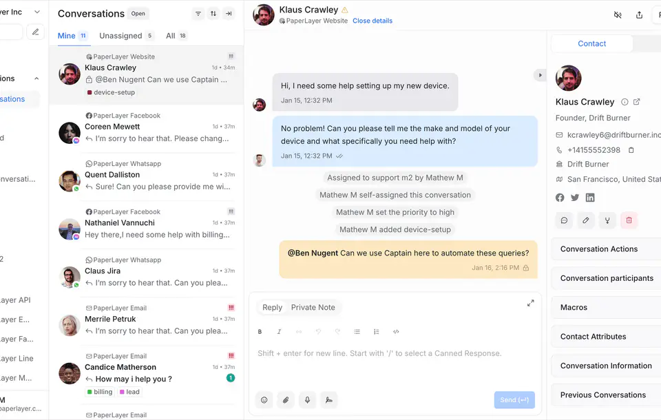 Chatwoot — source preview